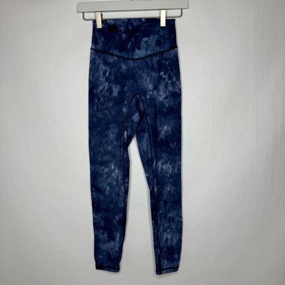 Gymshark Elevate High Rise Blue Tie Dye Leggings - Picture 2 of 3